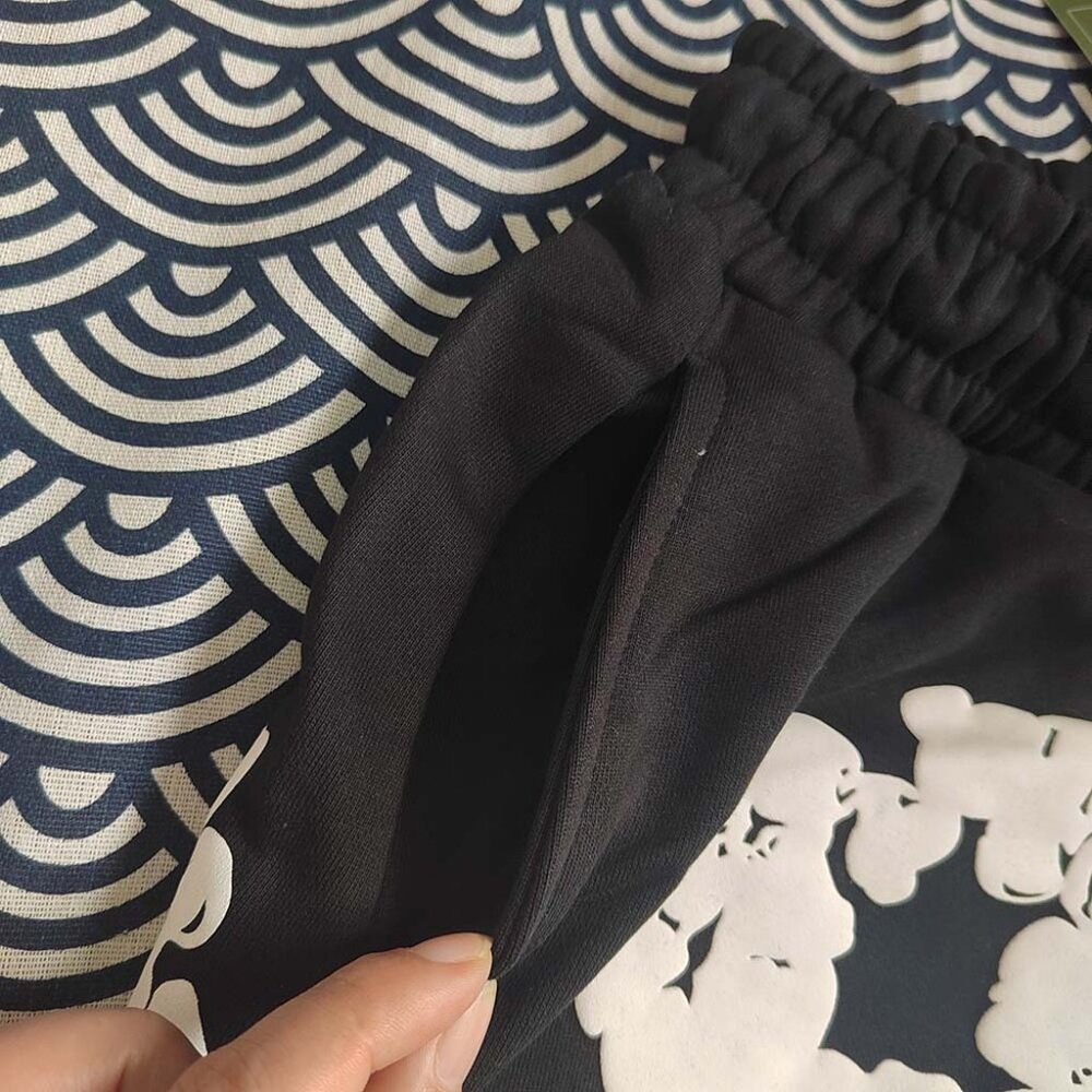 Denim Tears The Cotton Wreath Black Shorts - Picture 5 of 10